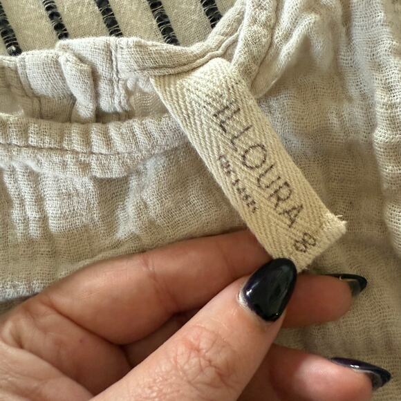 ILLOURA | 100% Cotton Biscuit Short Sleeve Double Gauze Romper 00 / 3-6 Months - Picture 3 of 4